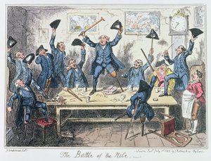 The Battle of the Nile, published by James Robins and Co. by George Cruikshank